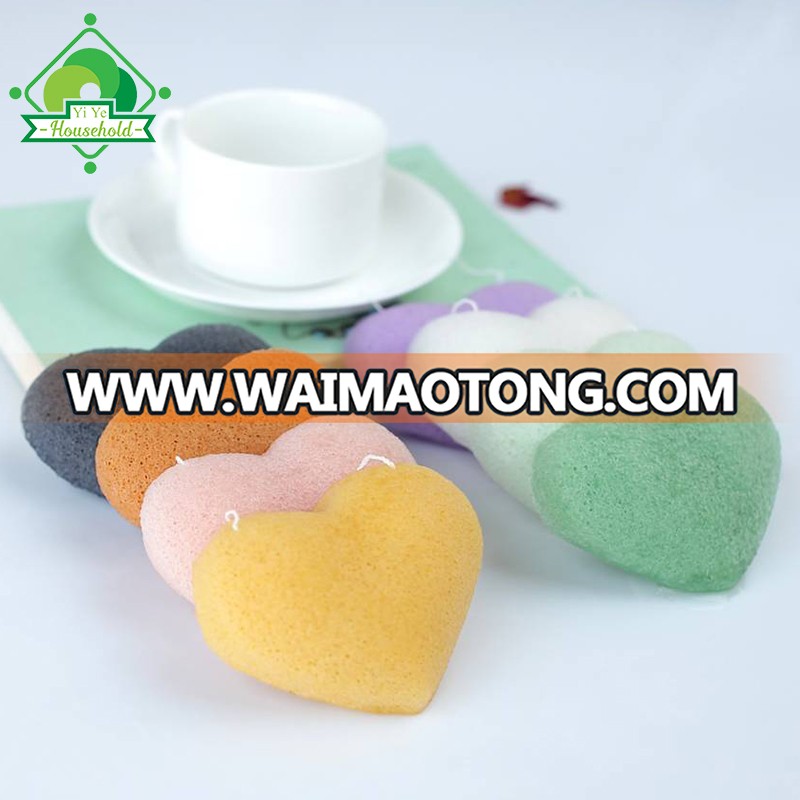 Heart Shaped Konjac Sponge, Ideal For Sensitive Skin Konjac Sponge Organic, Deep Pore Cleansing Konjac Sponge Wholesale